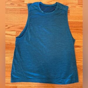 Lululemon Metal Vent Tech Muscle Tank XL Blue Sleeveless Athletic Gym Shirt Mens